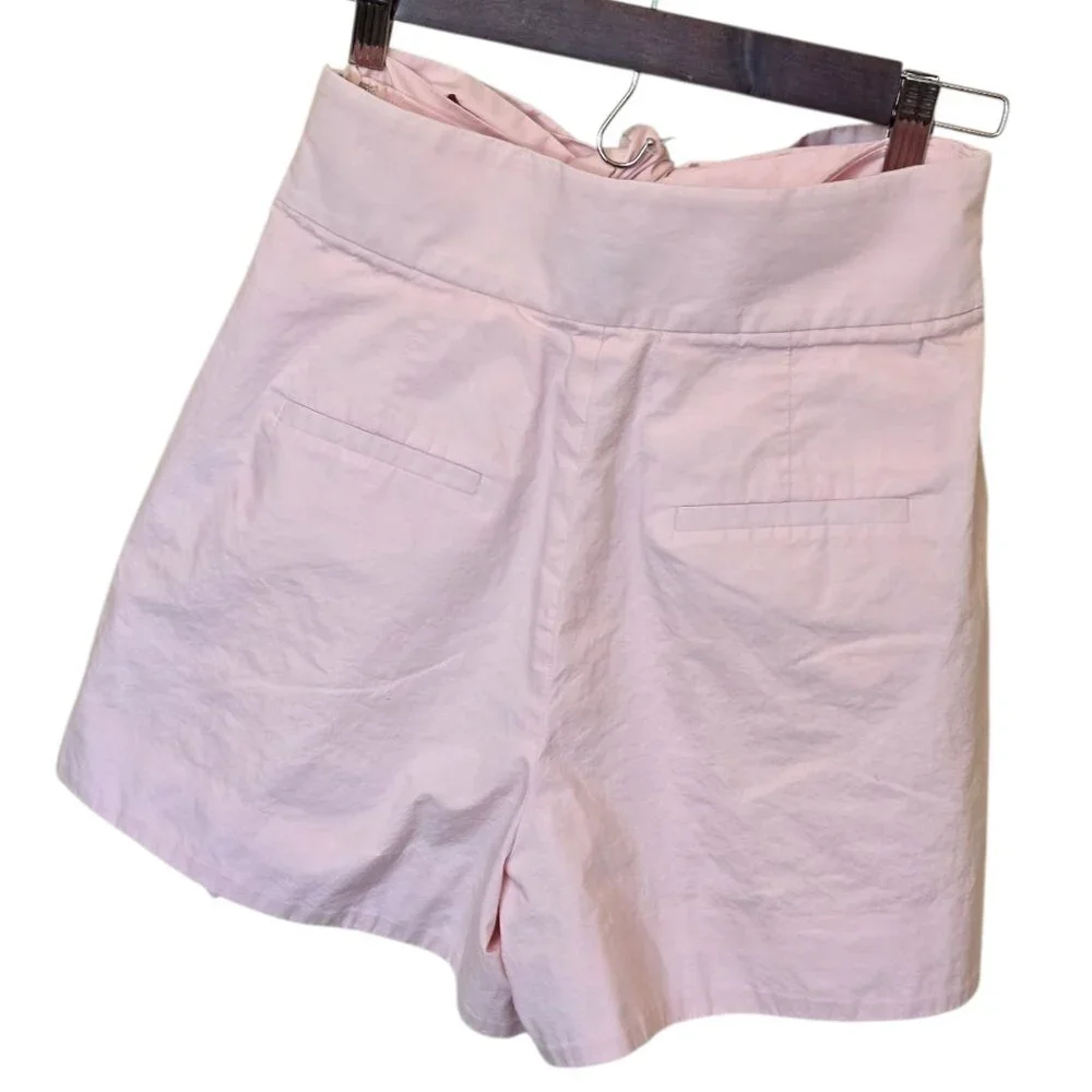 J CREW Baby Pink Cotton Shorts with Sash sz 2